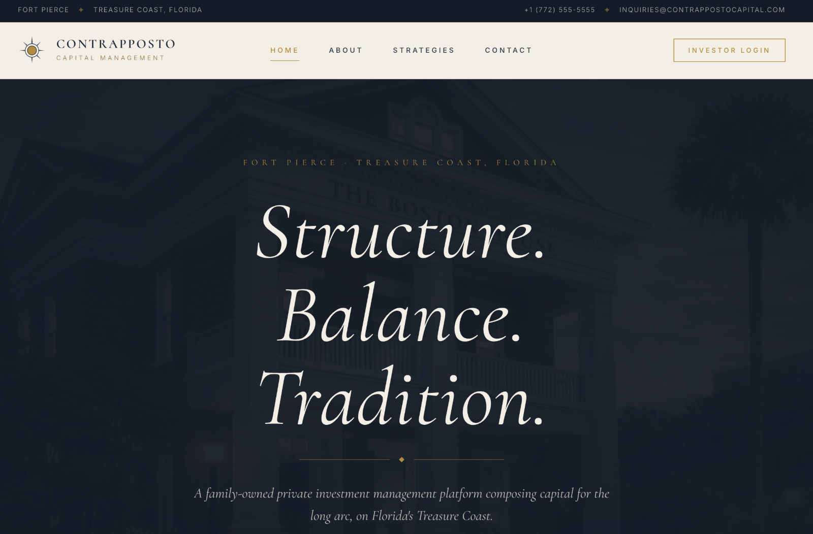Contrapposto Capital website